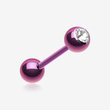 Colorline PVD Basic Gem Ball Barbell Tongue Ring