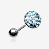 Multi-Gem Sparkle Barbell Tongue Ring
