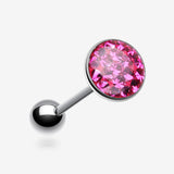 Multi-Gem Sparkle Barbell Tongue Ring