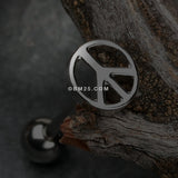 Detail View 1 of Classic Peace Top Steel Barbell-Steel