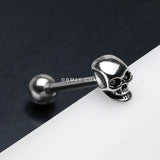 Detail View 1 of Apocalyptic Skull Steel Barbell Tongue Ring