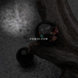 Detail View 1 of Galaxy Daze Logo Acrylic Barbell Tongue Ring-Black