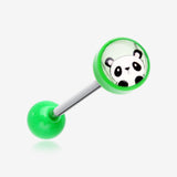 Panda the China Icon Top Acrylic Barbell Tongue Ring