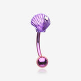Colorline Ariel's Shell Sparkle Curved Barbell