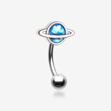 Blue Planet Opalescent Sparkle Curved Barbell