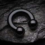 Detail View 1 of Colorline PVD Basic Horseshoe Circular Barbell-Black