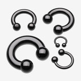 Colorline PVD Basic Horseshoe Circular Barbell-Black