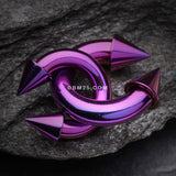 Detail View 2 of Colorline PVD Basic Spike Top Horseshoe Circular Barbell-Purple