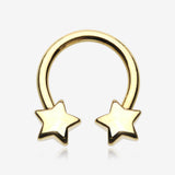 Golden Classic Star Horseshoe Circular Barbell