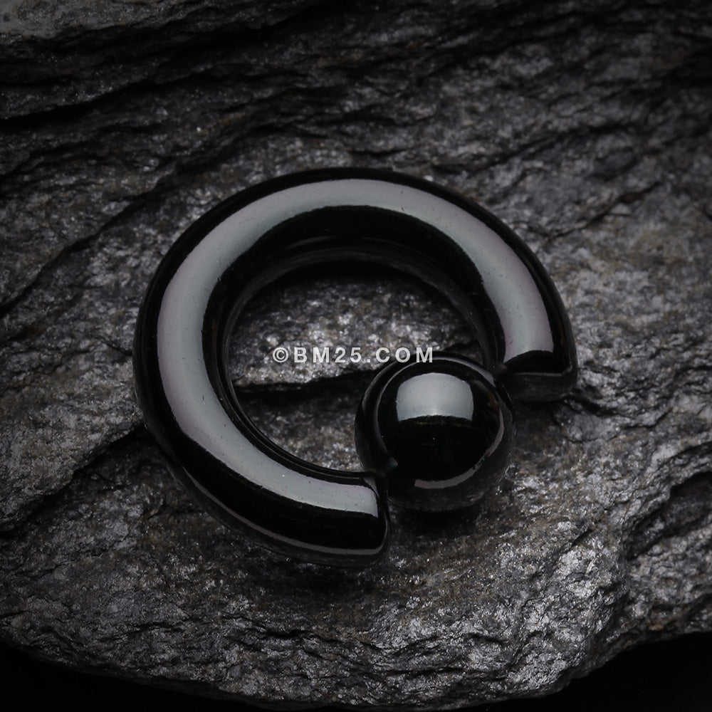 Detail View 1 of Colorline PVD Steel Captive Bead Ring-Black