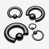 Colorline PVD Steel Captive Bead Ring-Black