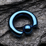 Colorline PVD Steel Captive Bead Ring-Blue