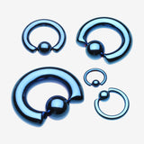 Colorline PVD Steel Captive Bead Ring-Blue