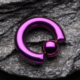 Colorline PVD Steel Captive Bead Ring-Purple