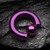 Detail View 1 of Colorline PVD Steel Captive Bead Ring-Purple