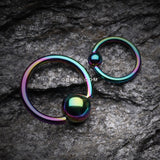 Detail View 1 of Colorline PVD Steel Captive Bead Ring-Rainbow