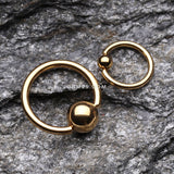 Gold Plated Basic Captive Bead Ring-Gold