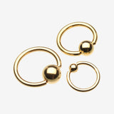 Gold Plated Basic Captive Bead Ring*