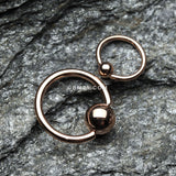 Rose Gold Plated Basic Captive Bead Ring-Rose Gold