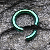 Colorline PVD Segmented Captive Bead Ring-Green