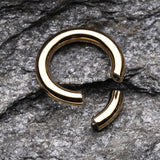 Gold Plated Segmented Captive Bead Ring-Gold