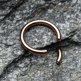 Rose Gold Plated Segmented Captive Bead Ring-Rose Gold