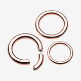 Rose Gold Plated Segmented Captive Bead Ring-Rose Gold