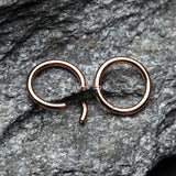 Rose Gold Plated Segmented Captive Bead Ring-Rose Gold