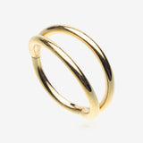 Golden Double Hoop Steel Seamless Clicker Hoop Ring