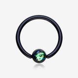 Colorline Opalescent Sparkle Captive Bead Ring