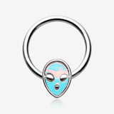 Iridescent Alien Revo Captive Bead Ring