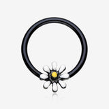 Blackline Adorable Daisy Flower Captive Bead Ring