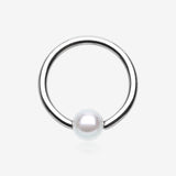 Luster Pearlescent Ball Ends Captive Bead Ring