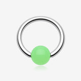 Neon Acrylic Ball Top Captive Bead Ring