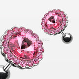 Studded Gem Crystal Cartilage Earring-Pink