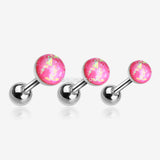 Detail View 1 of Opal Sparkle Cartilage Tragus Earring-Pink