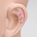 Detail View 2 of Opal Sparkle Cartilage Tragus Earring-Pink