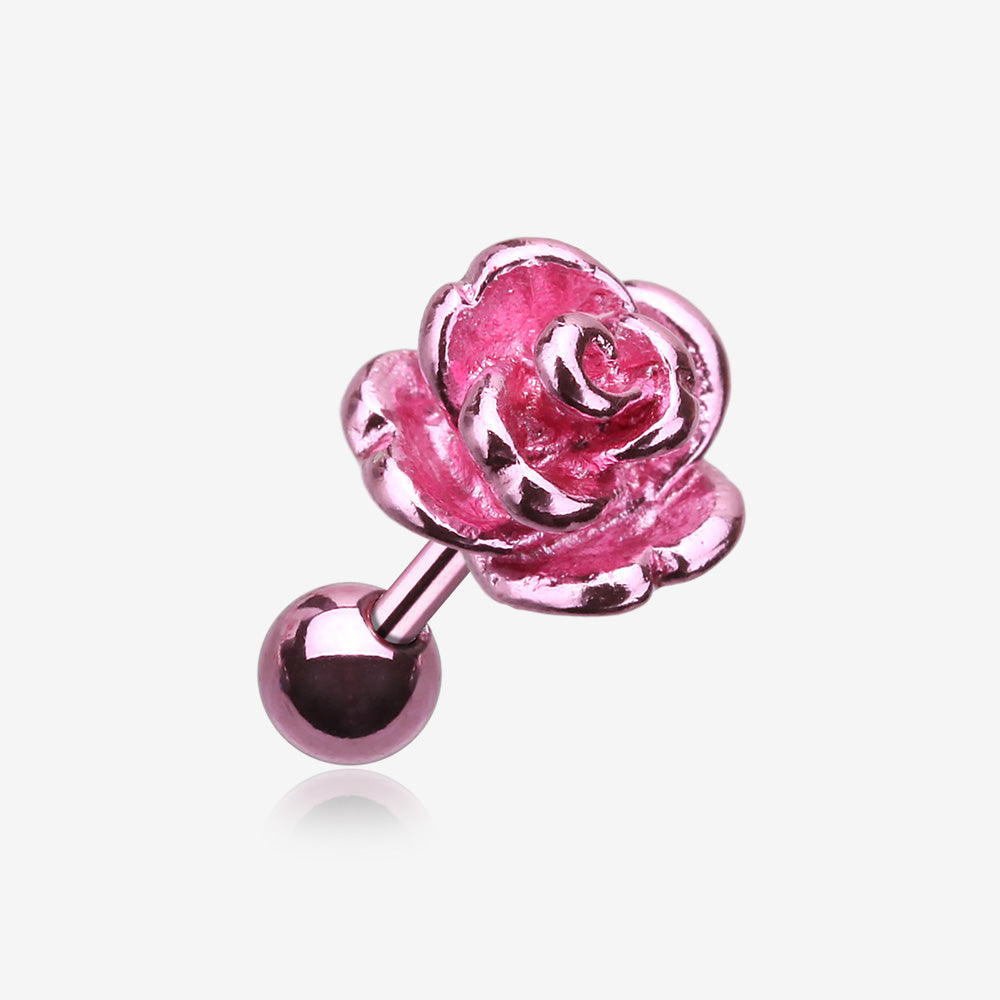 Colorline Steel Rose Cartilage Earring-Pink