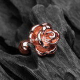 Detail View 1 of Rose Gold Steel Rose Blossom Cartilage Tragus Earring