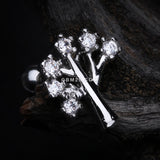 Detail View 1 of The Tree of Life Sparkle Cartilage Tragus Earring-Clear Gem