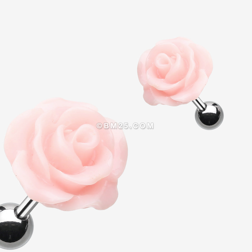 Detail View 1 of Dainty Rose Cartilage Earring-Pink