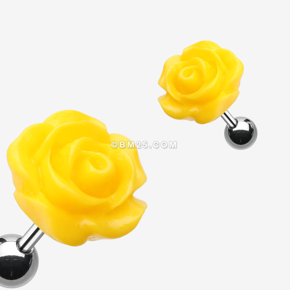 Detail View 1 of Dainty Rose Cartilage Earring-Yellow