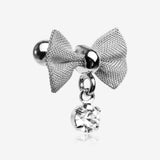 Dainty Mesh Bow-Tie Sparkle Dangle Cartilage Tragus Barbell