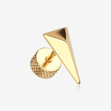 A Pair of Golden Triangle Force Steel Fake Plug Earring