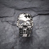 A Pair of Savage Skull Fake Plug Earring-Steel