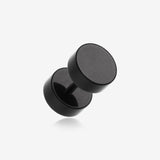 A Pair of Solid Acrylic Faux Gauge Plug Earring-Black