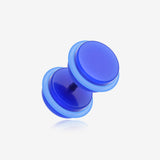 A Pair of Solid Acrylic O-Ring Faux Gauge Plug Earring