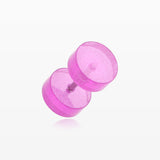 A Pair of Translucent Acrylic Faux Gauge Plug Earring*