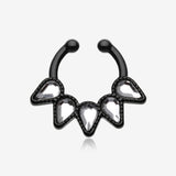 Colorline Quinary Spear Fake Septum Clip-On Ring