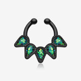 Colorline Opal Quinary Spear Fake Septum Clip-On Ring